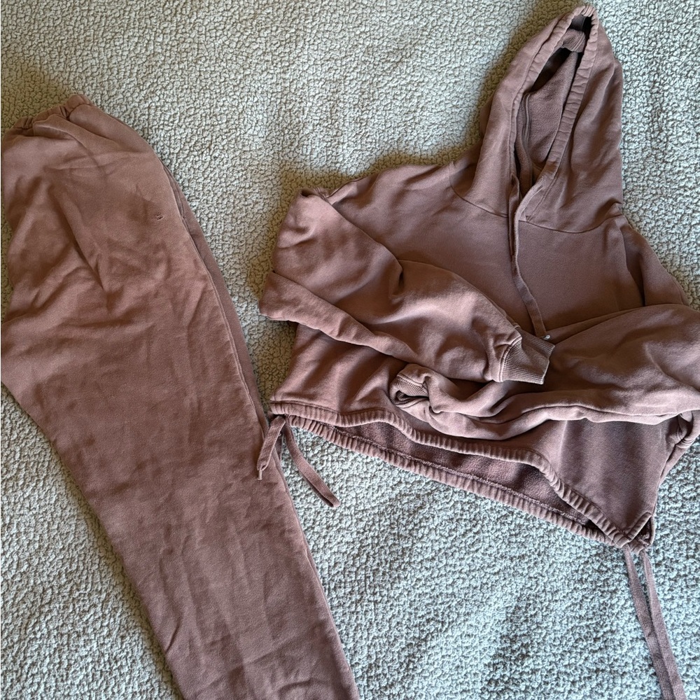 Women's Tan Hoodie and Jogger Set